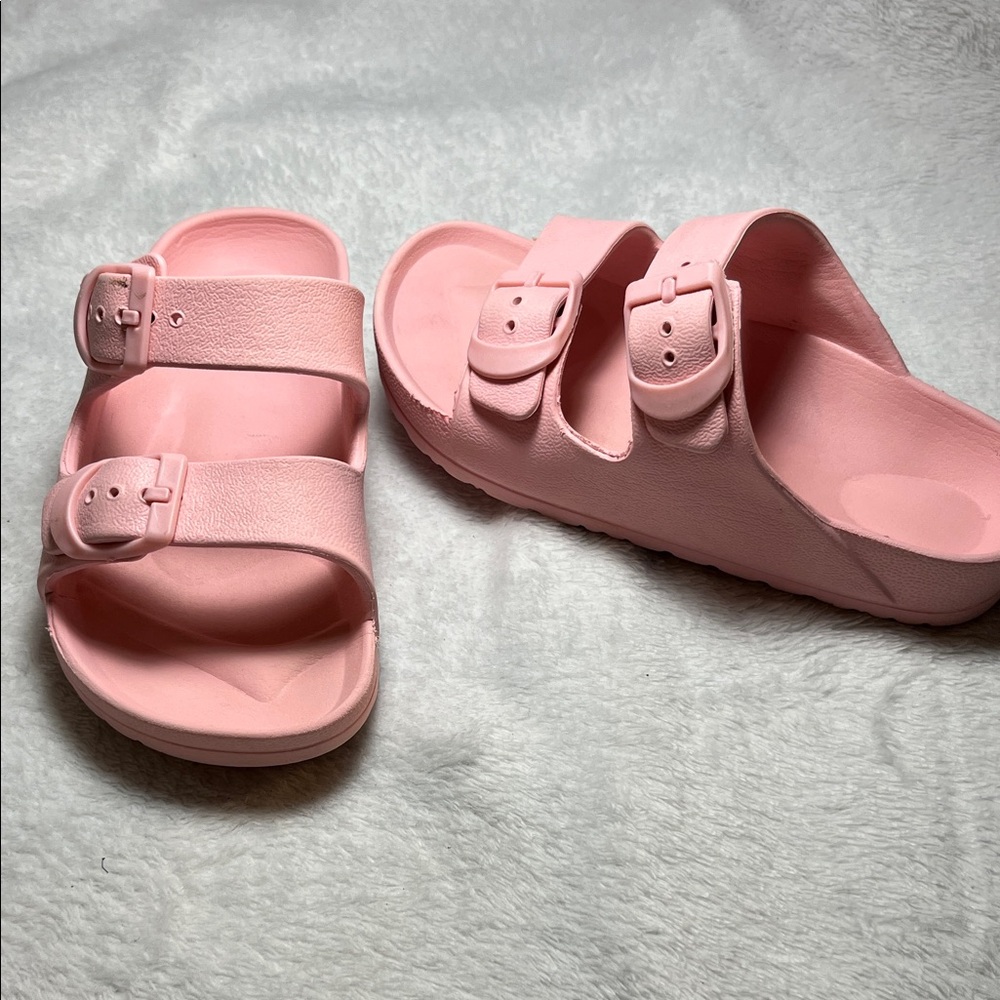 Pink Double Strap Sandals
